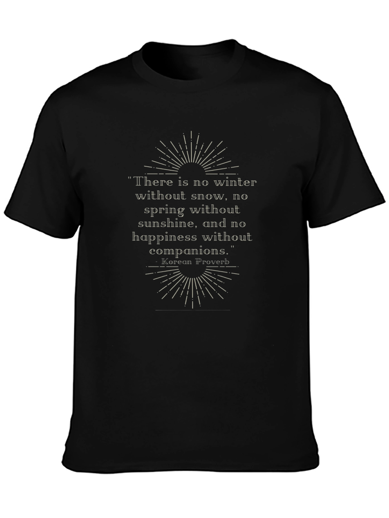 Korean Proverb Graphic Tee - Inspirational Quote Shirt