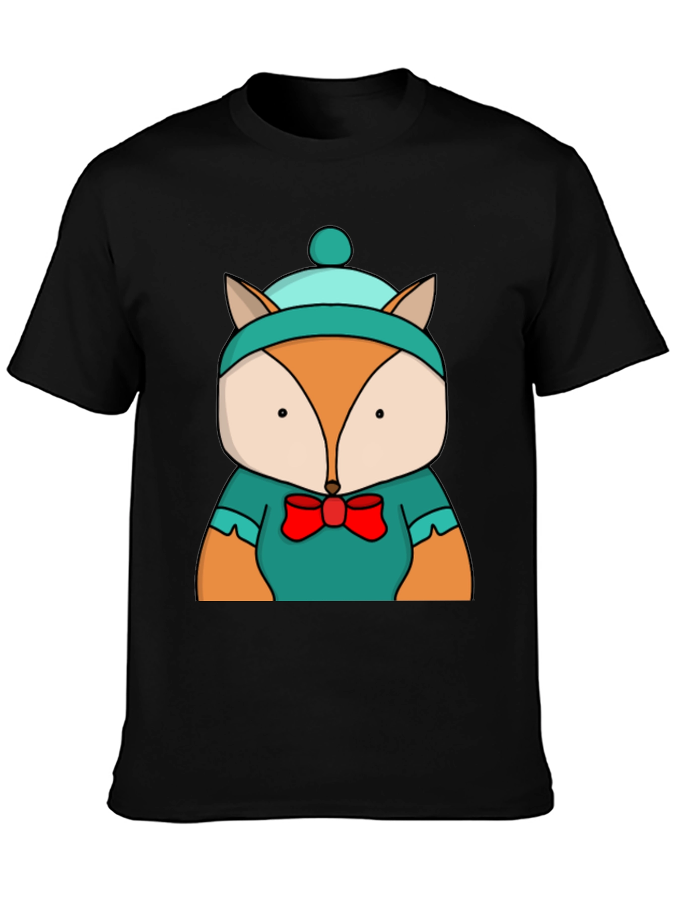 Fox with Hat T-Shirt - Cute Graphic Tee