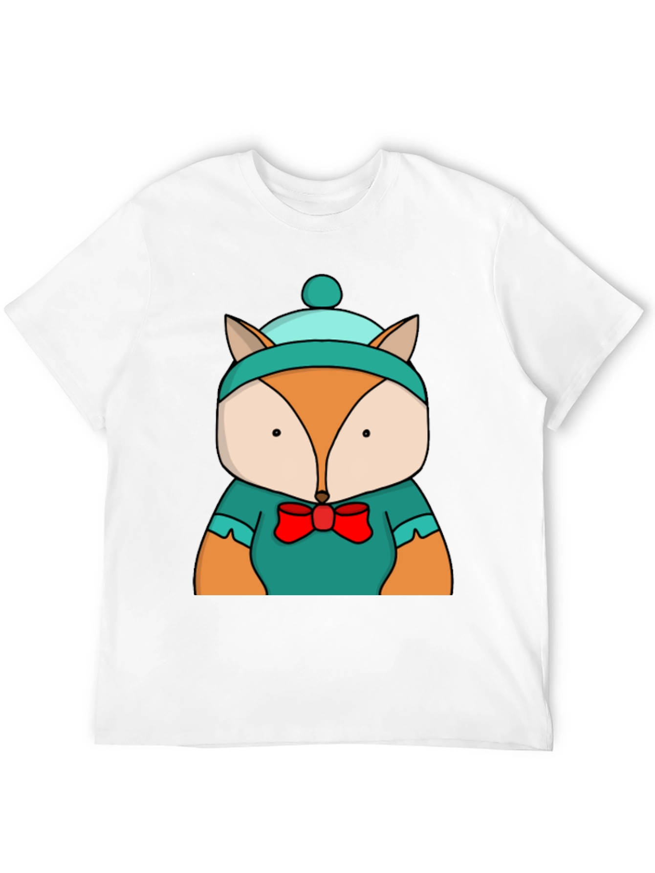 Fox with Hat T-Shirt - Cute Graphic Tee