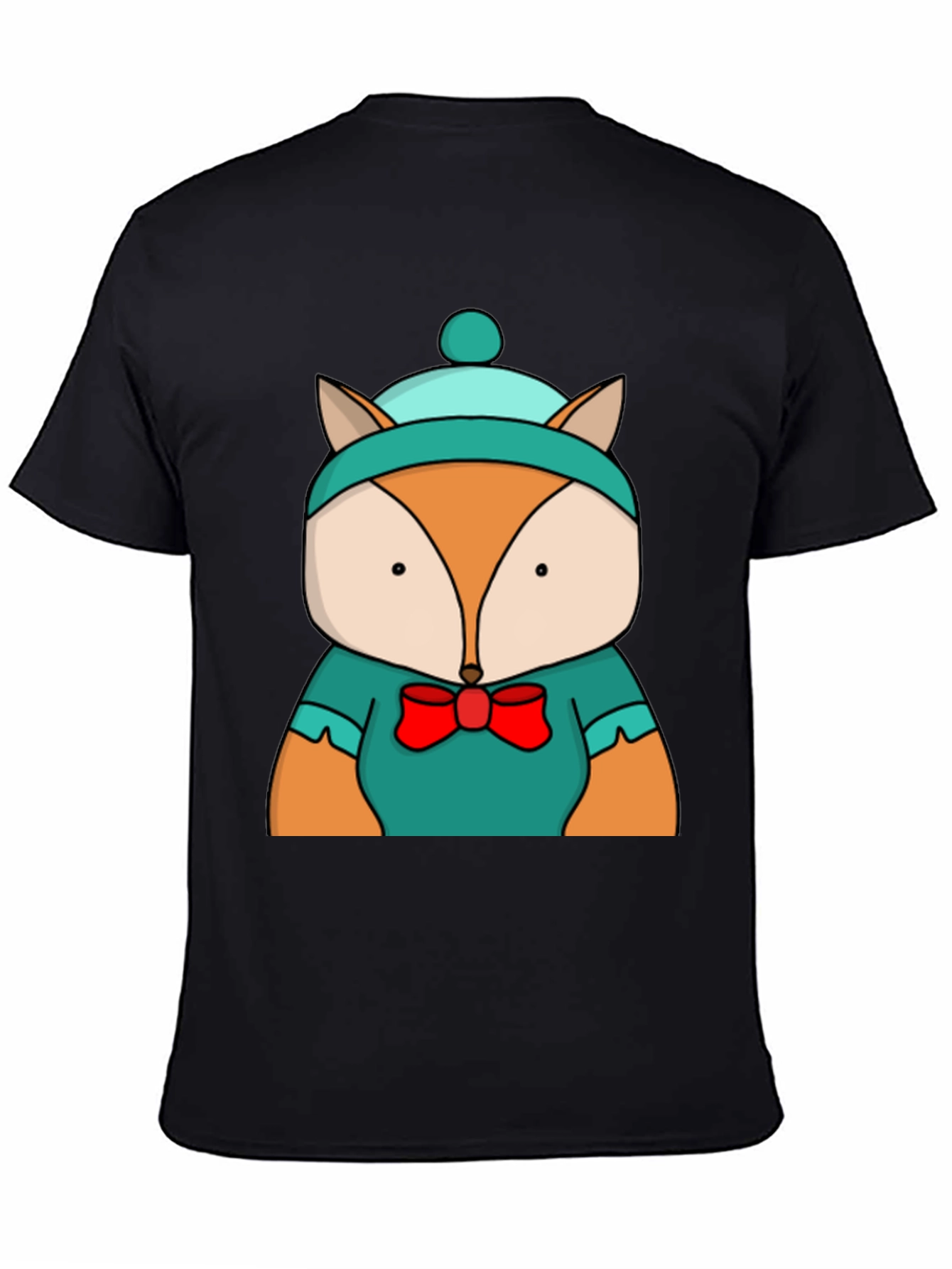 Fox with Hat T-Shirt - Cute Graphic Tee