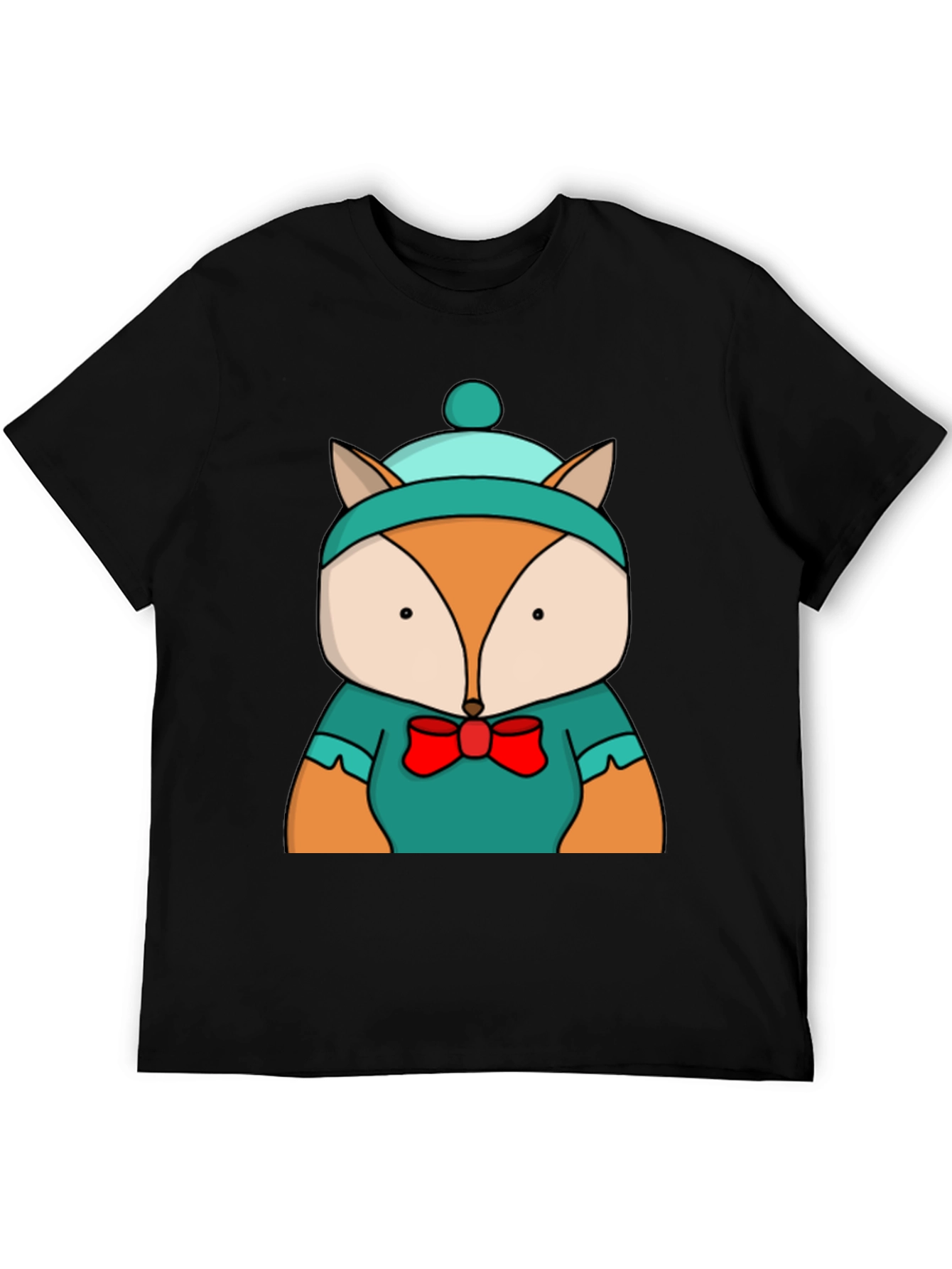 Fox with Hat T-Shirt - Cute Graphic Tee