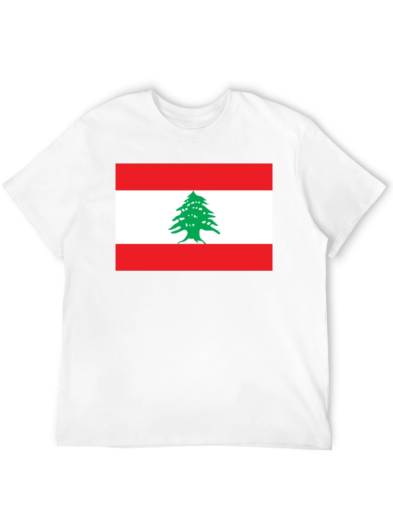 Lebanon Flag Graphic T-Shirt - Black Cotton Tee