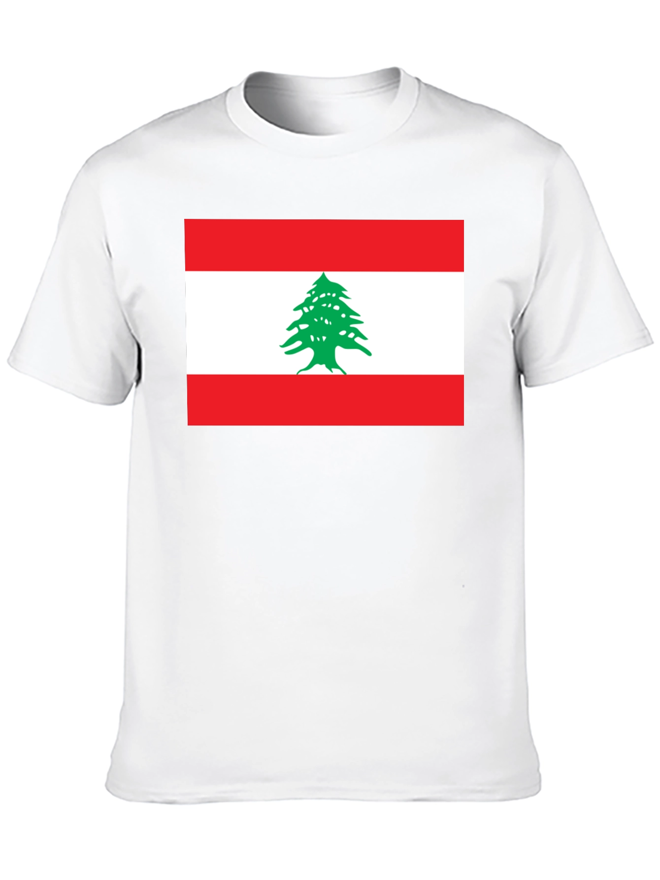 Lebanon Flag Graphic T-Shirt - Black Cotton Tee