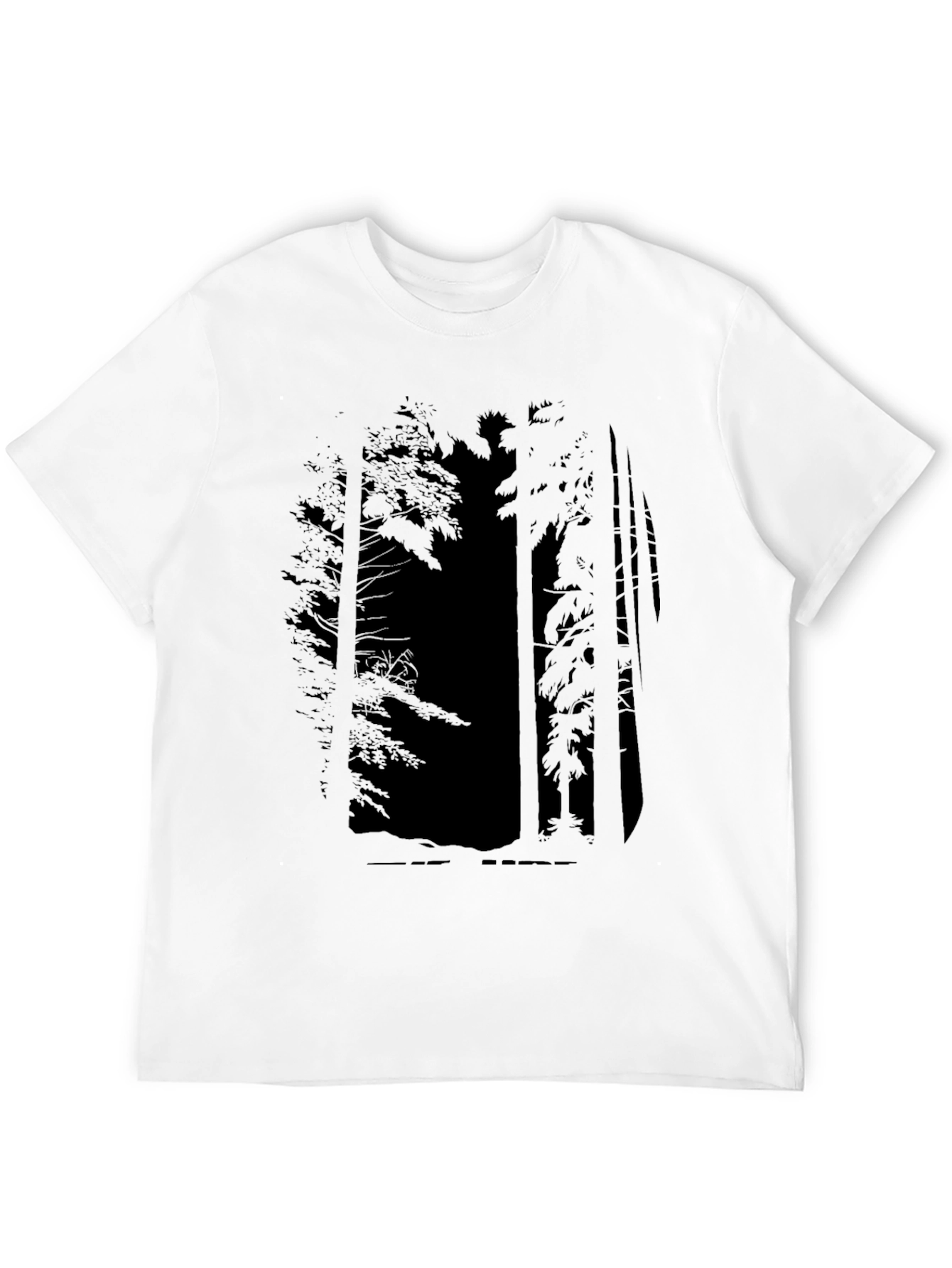 Forest Silhouette Graphic Tee - Mens Black T-Shirt