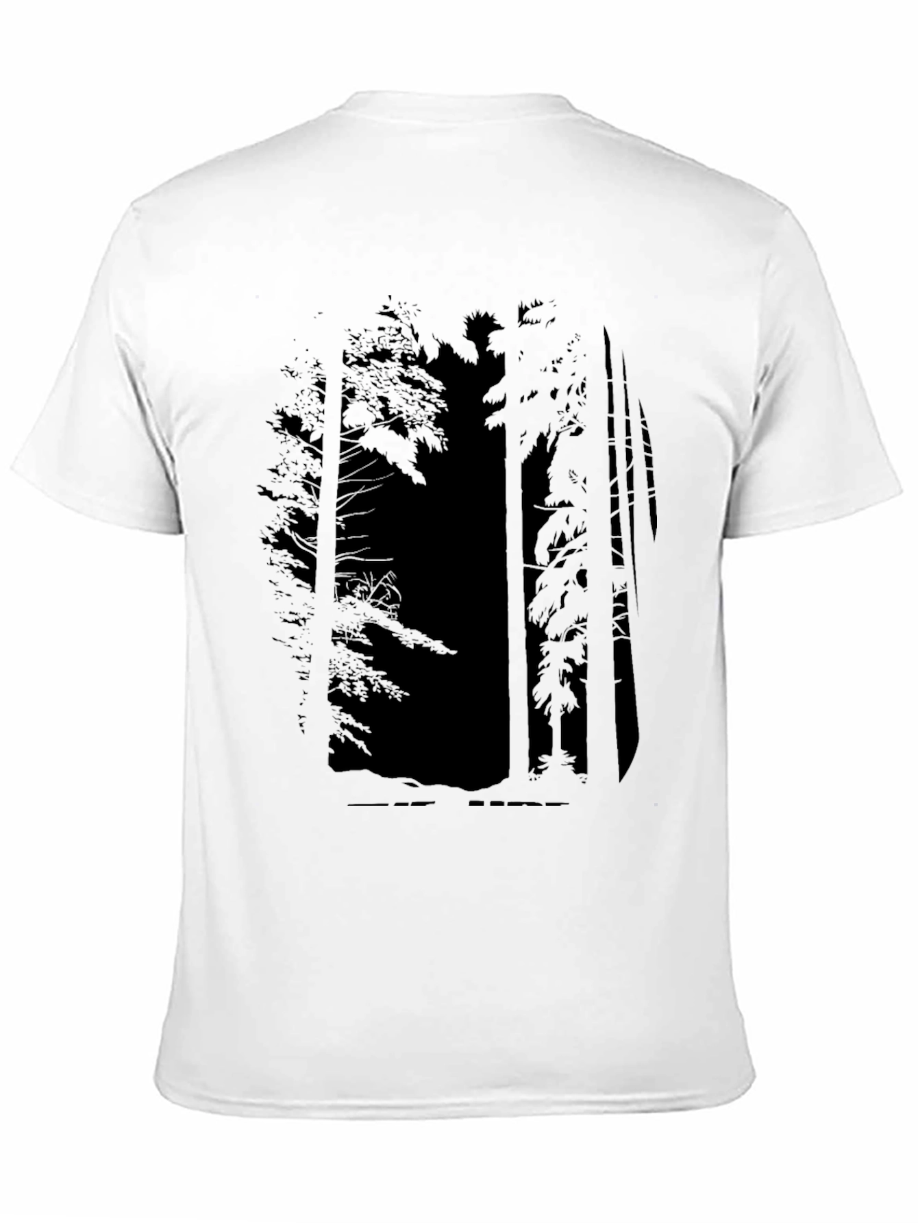 Forest Silhouette Graphic Tee - Mens Black T-Shirt
