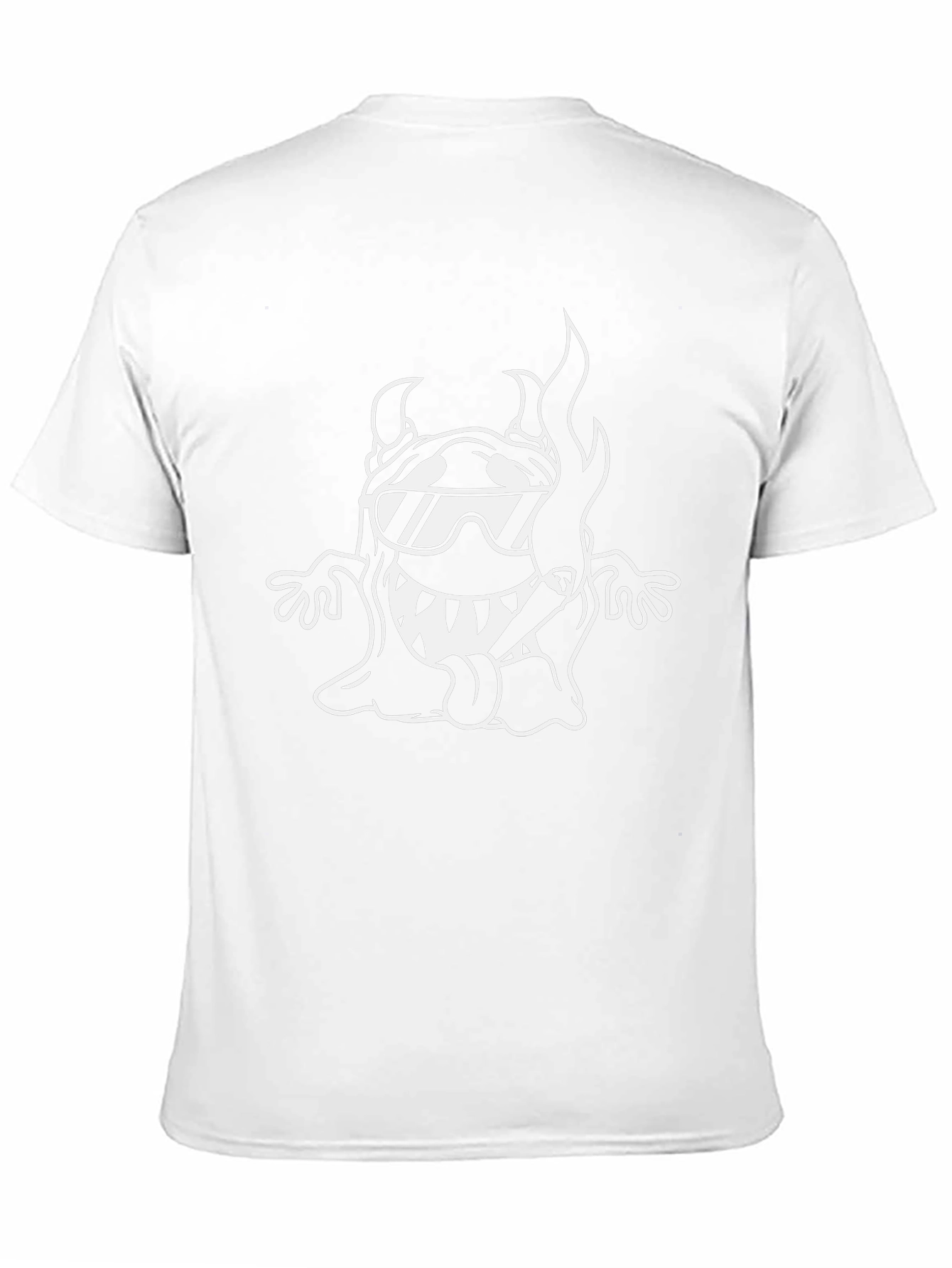 Cool Devil Cartoon Graphic Black T-Shirt