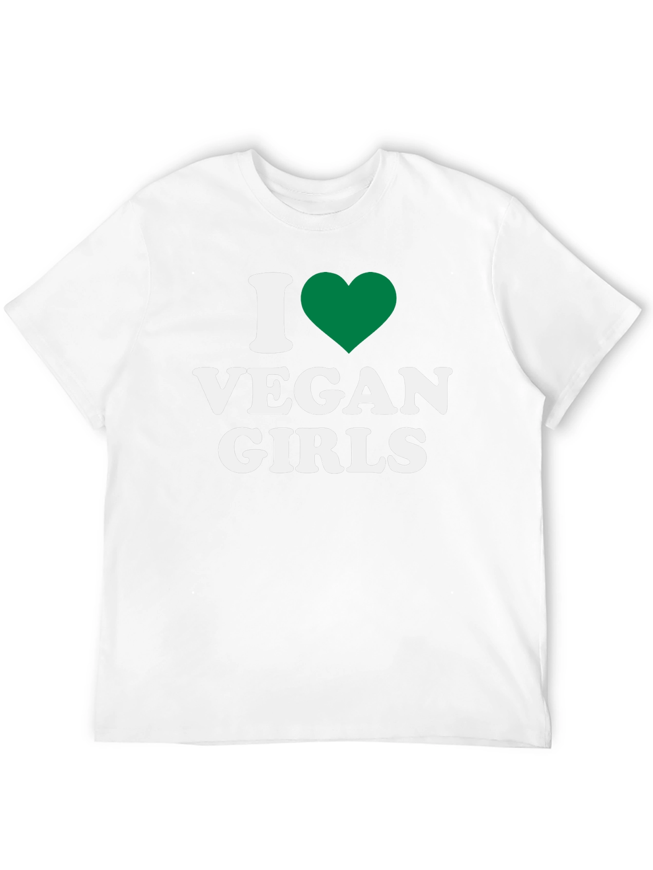 I Heart Vegan Girls Graphic T-Shirt - Black