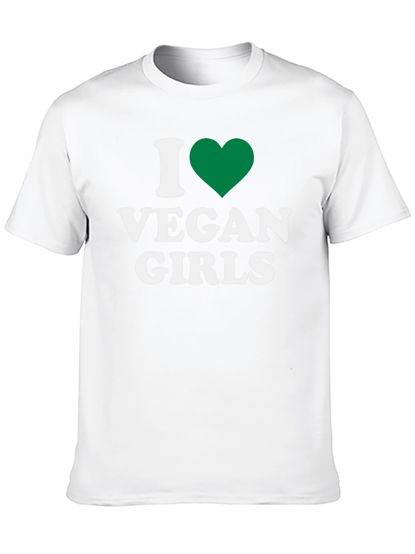 I Heart Vegan Girls Graphic T-Shirt - Black