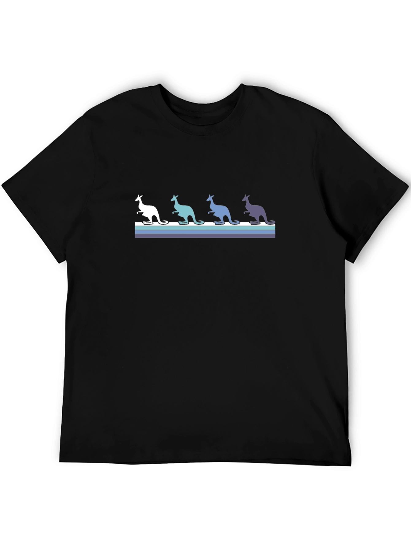 Retro Kangaroo T-Shirt - Black