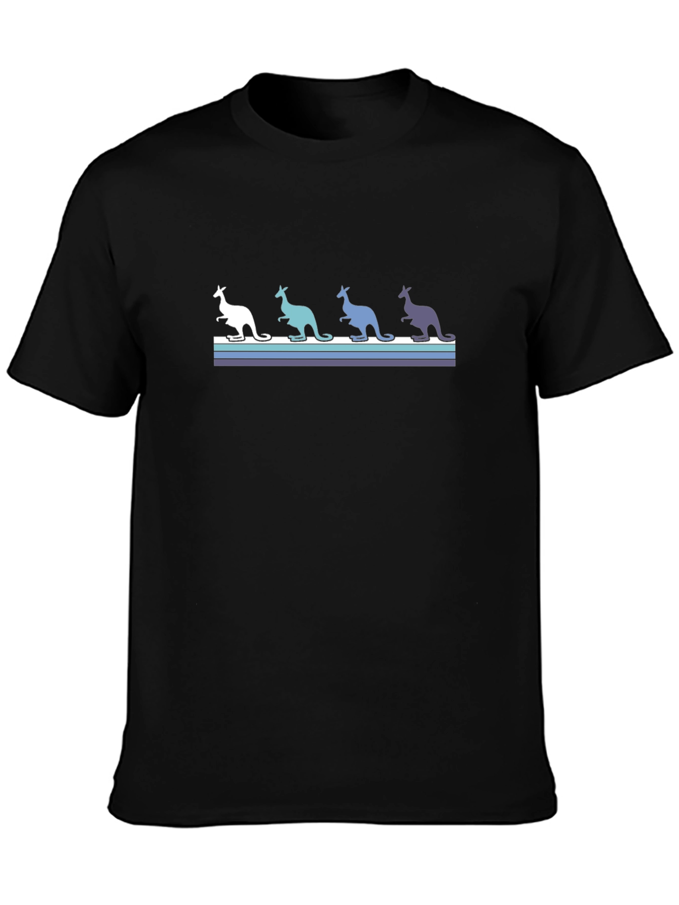 Retro Kangaroo T-Shirt - Black