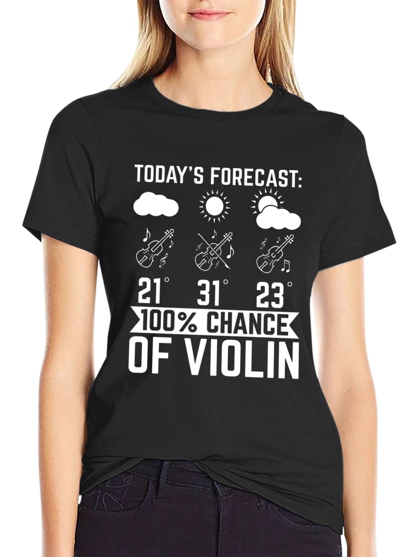 Funny Violin Forecast T-Shirt