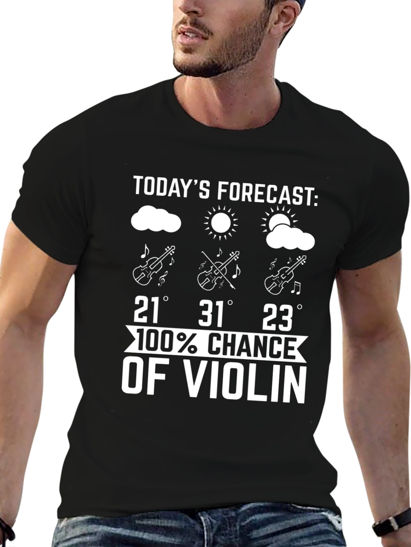 Funny Violin Forecast T-Shirt