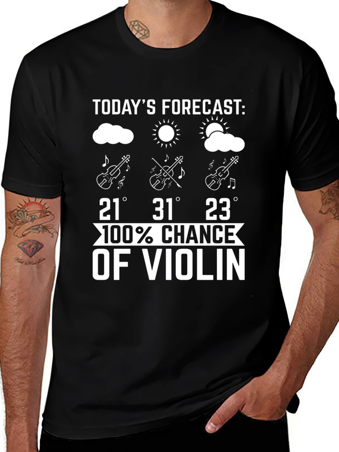 Funny Violin Forecast T-Shirt