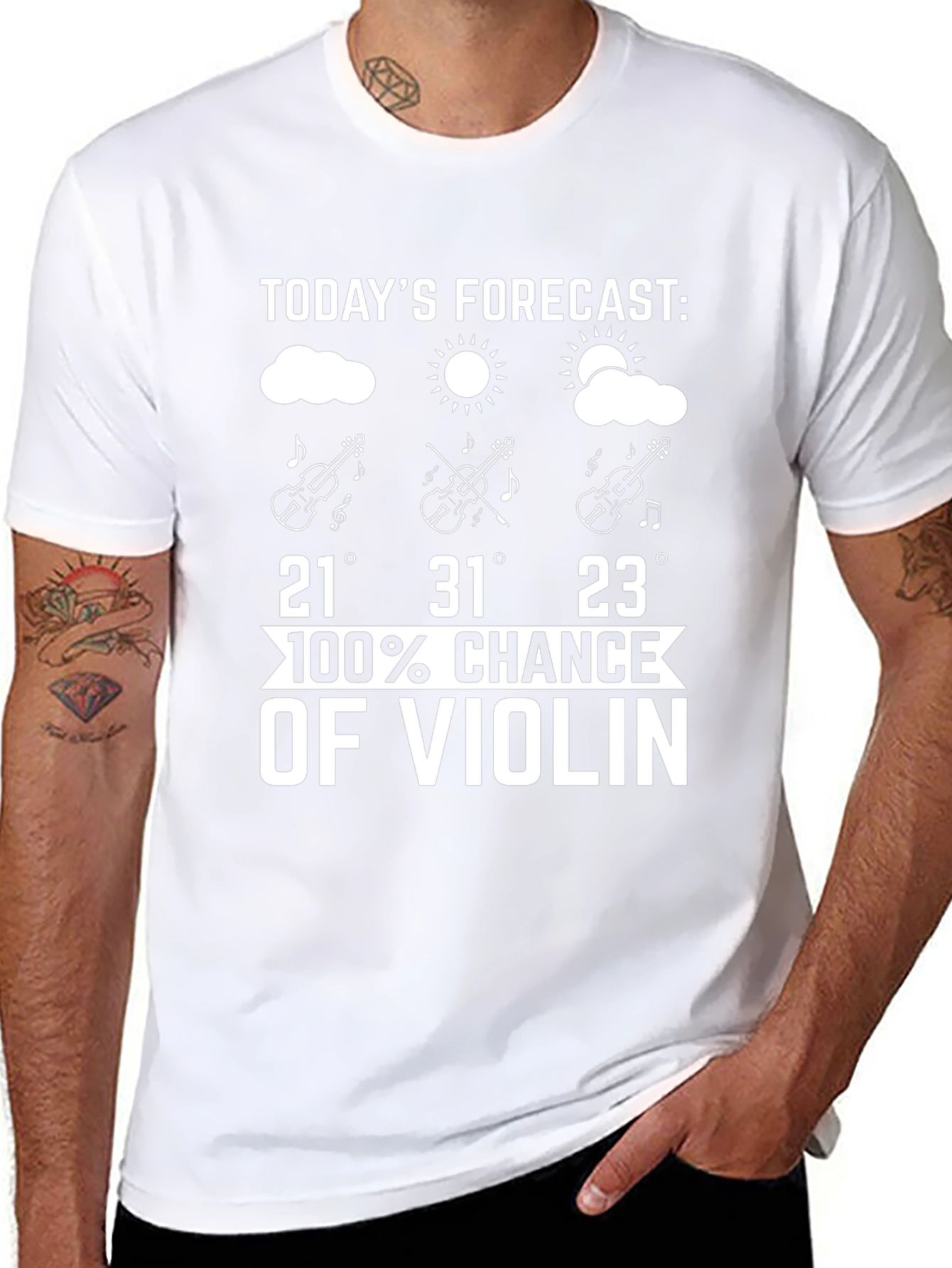 Funny Violin Forecast T-Shirt