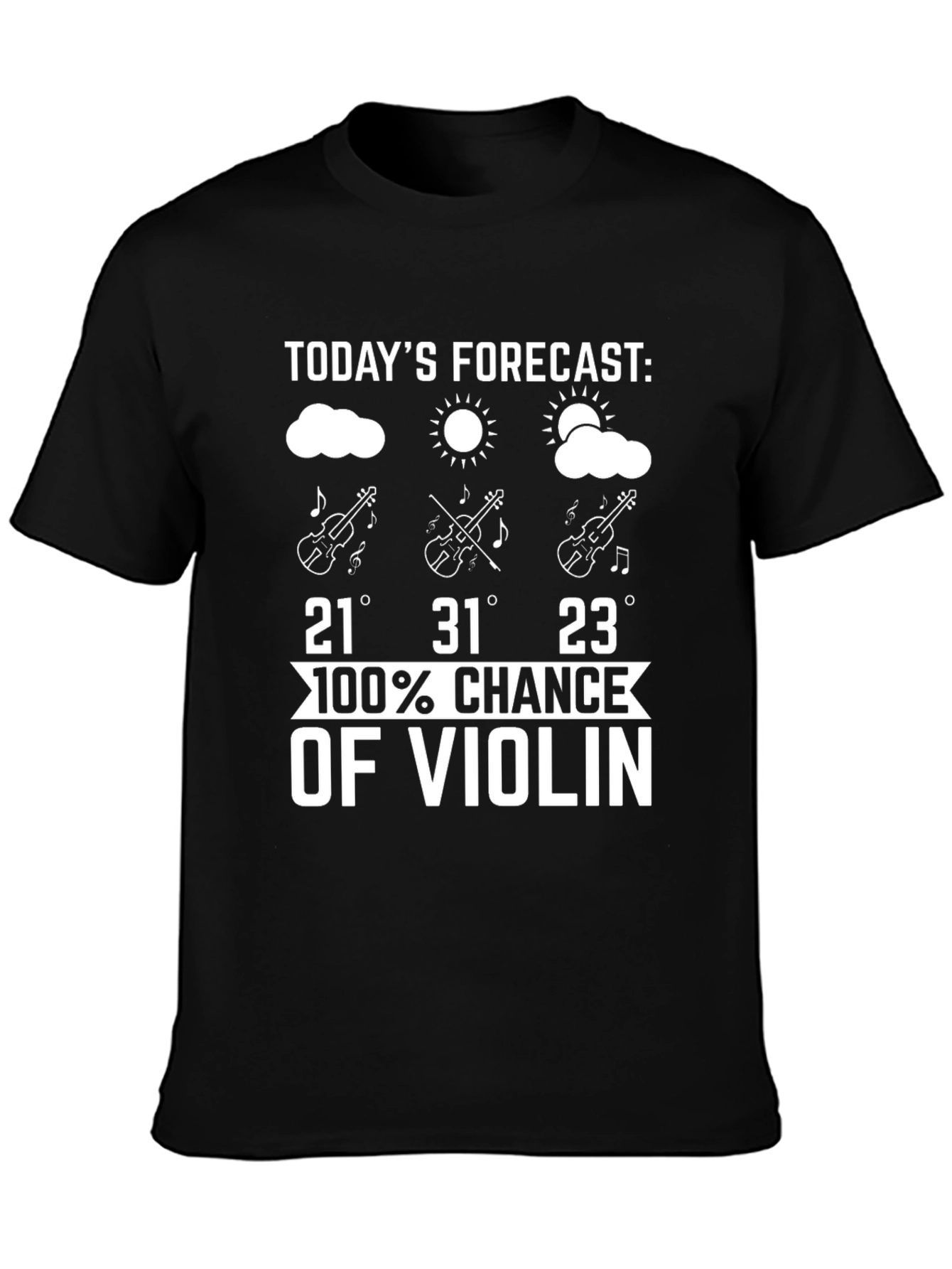 Funny Violin Forecast T-Shirt