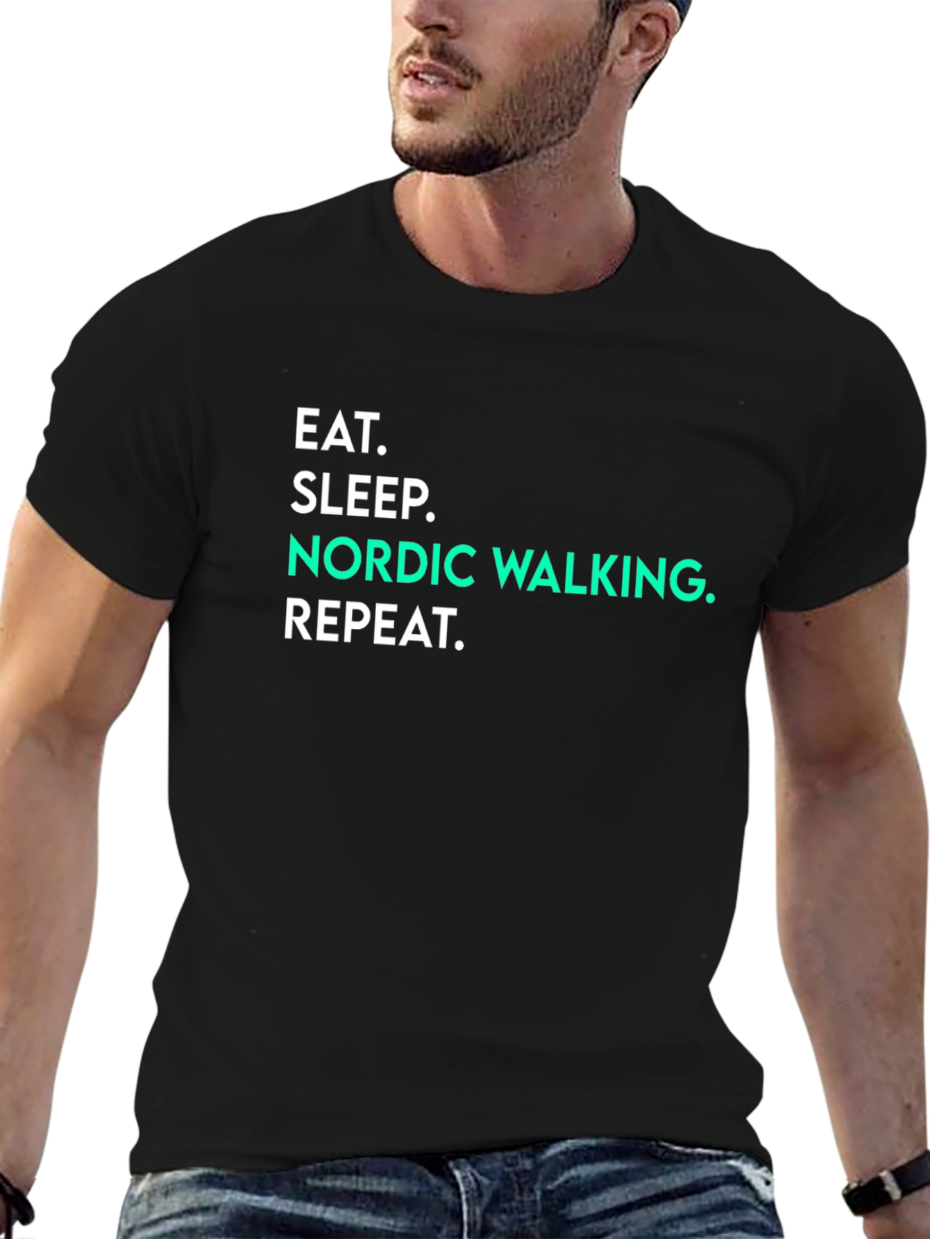 Eat Sleep Nordic Walking Repeat T-Shirt