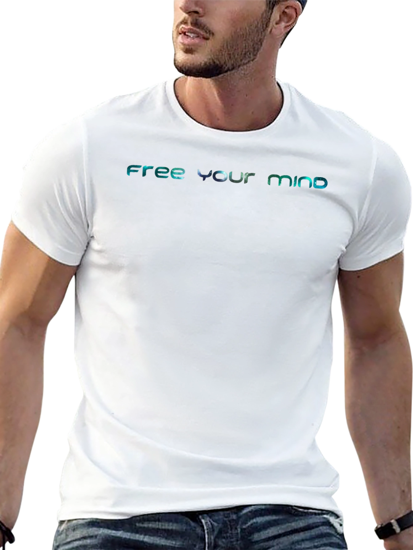 Free Your Mind Graphic Tee - Black Casual T-Shirt