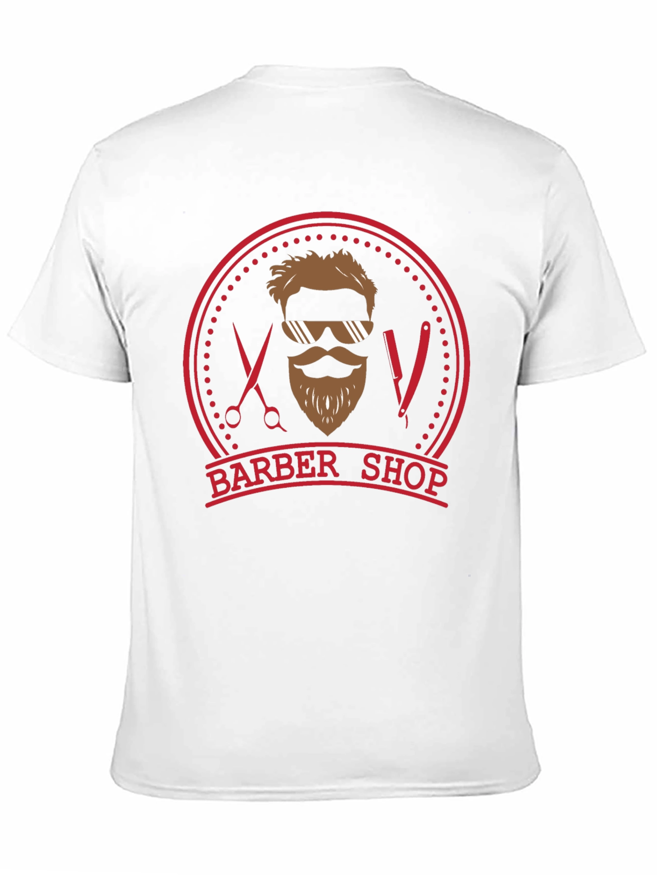 Mens Black Barber Shop Graphic Tee
