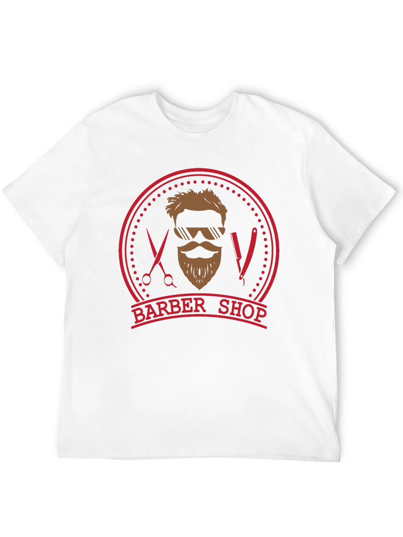 Mens Black Barber Shop Graphic Tee