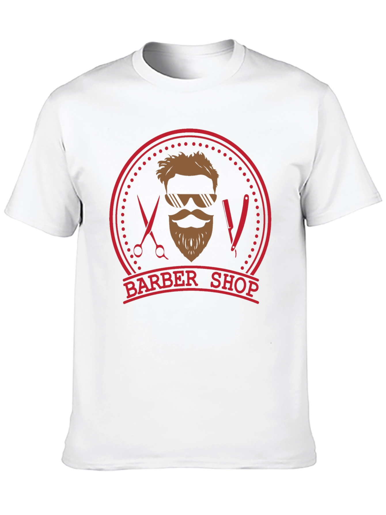 Mens Black Barber Shop Graphic Tee