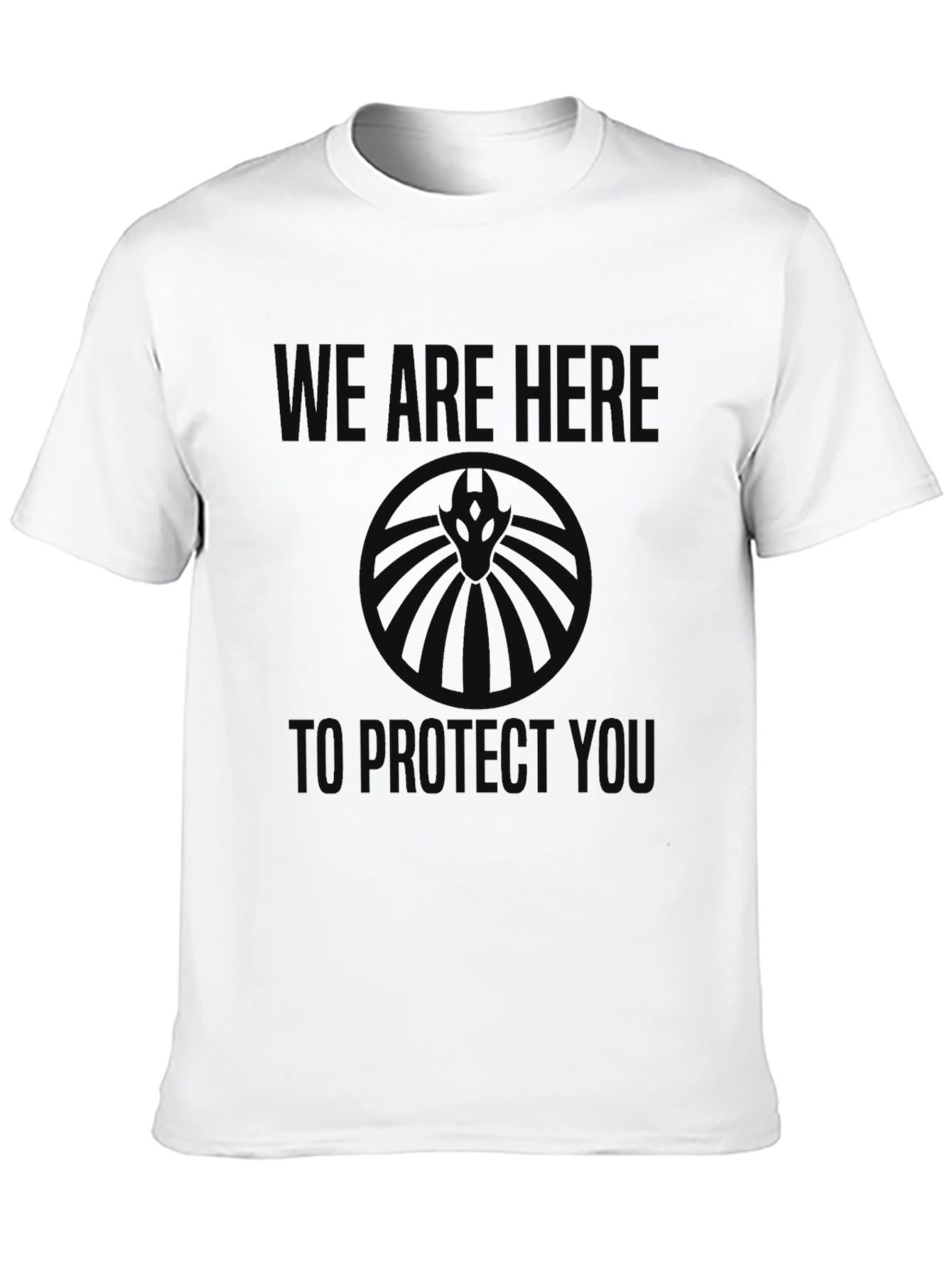 Black Graphic Tee - Hydra Protect You T-Shirt