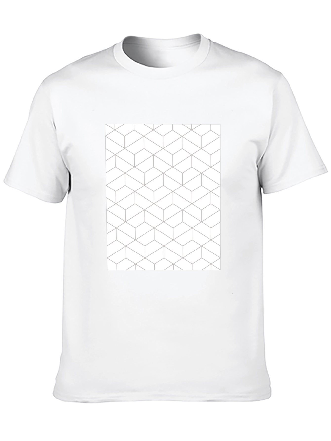 Geometric Pattern Tee - Modern Black T-Shirt
