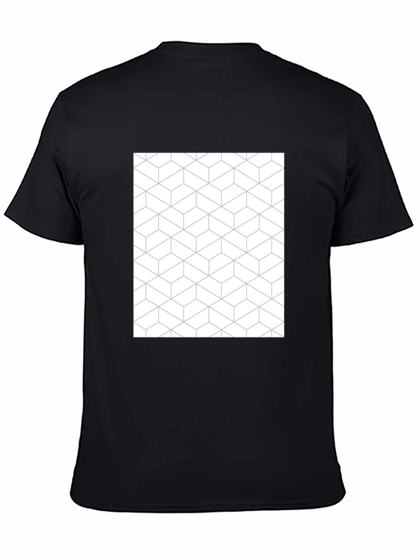 Geometric Pattern Tee - Modern Black T-Shirt