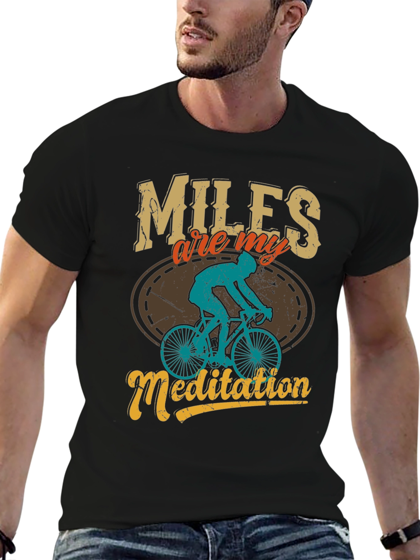 Miles are My Meditation Mens Graphic Tee