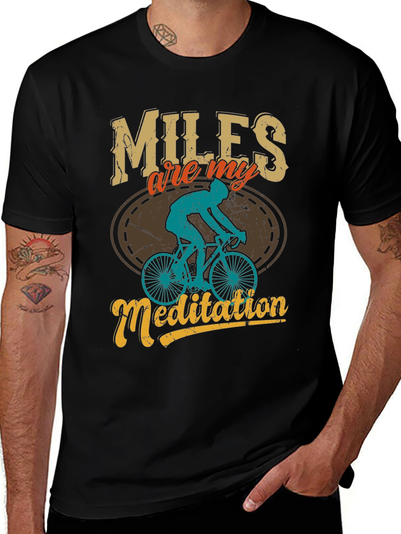 Miles are My Meditation Mens Graphic Tee