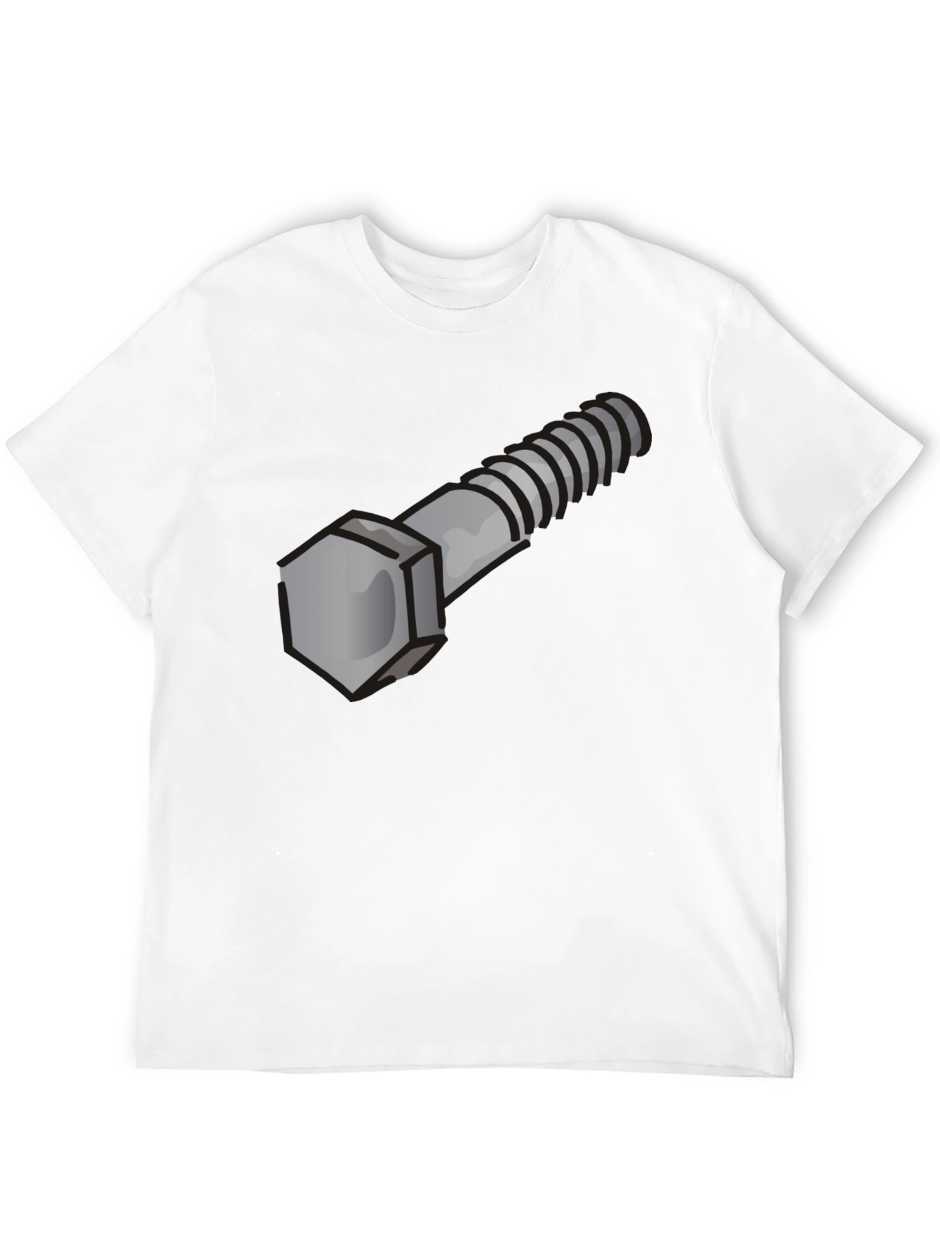 Novelty Bolt Graphic Tee - Black Cotton Crew Neck