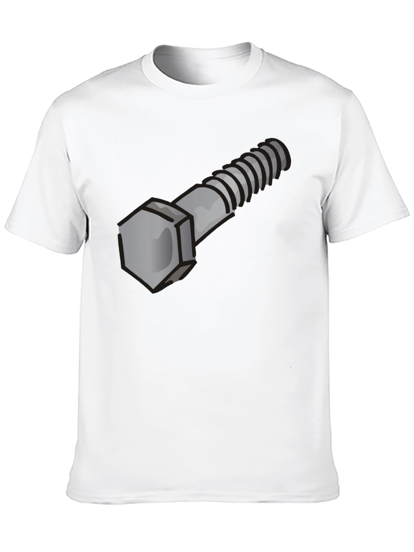 Novelty Bolt Graphic Tee - Black Cotton Crew Neck