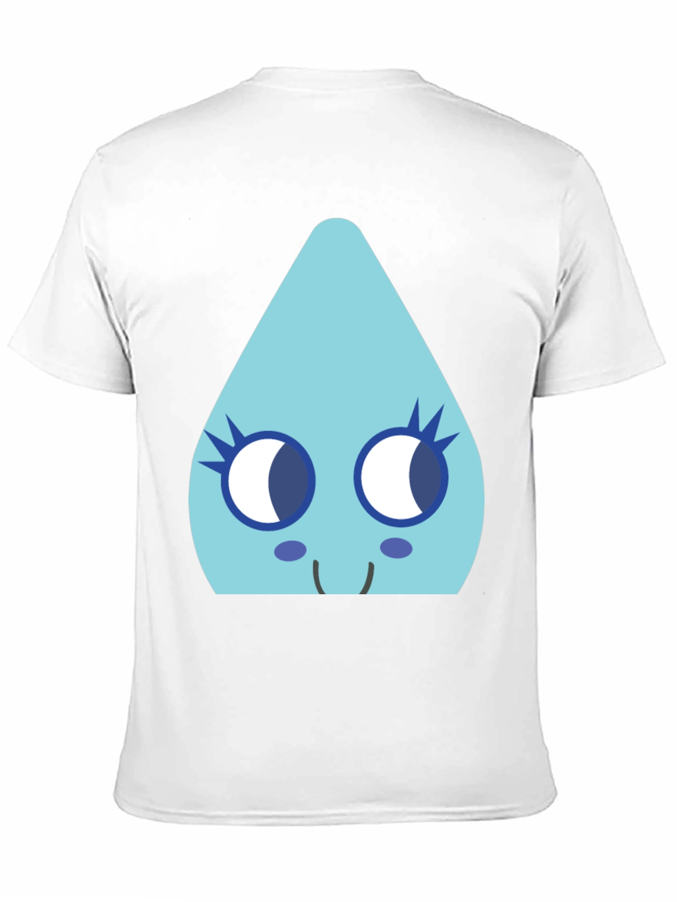 Cute Teardrop Character Black T-Shirt