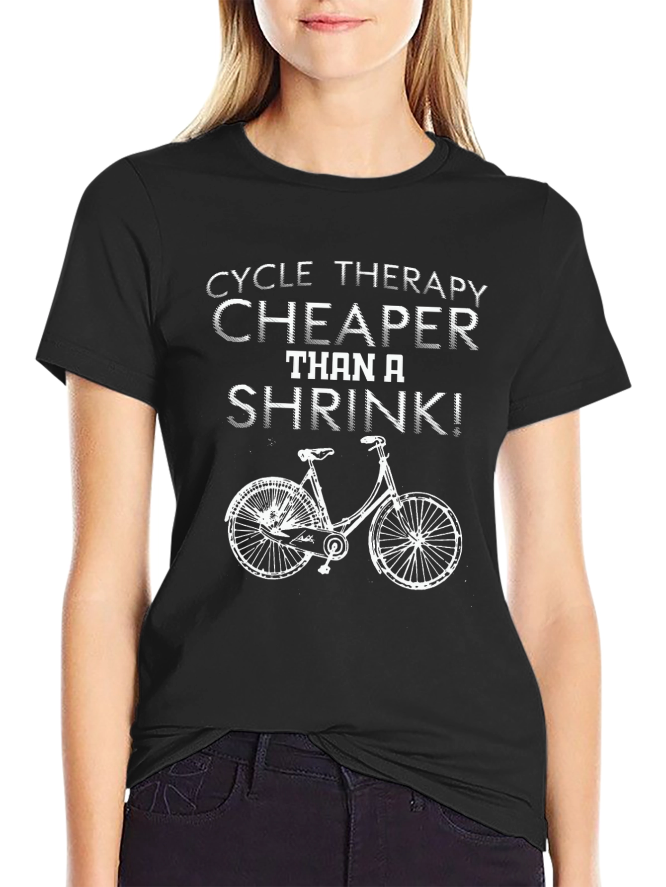Cycle Therapy T-Shirt - Cheaper Than a Shrink!