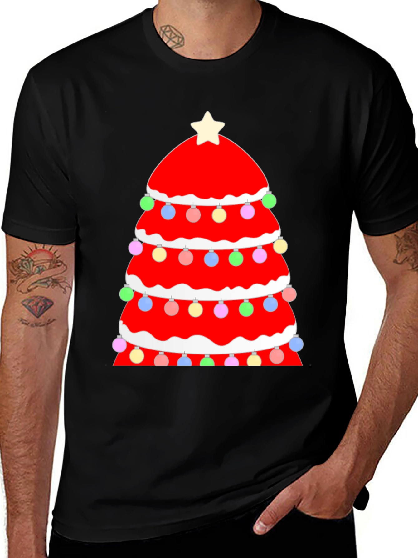 Festive Christmas Tree Graphic Tee