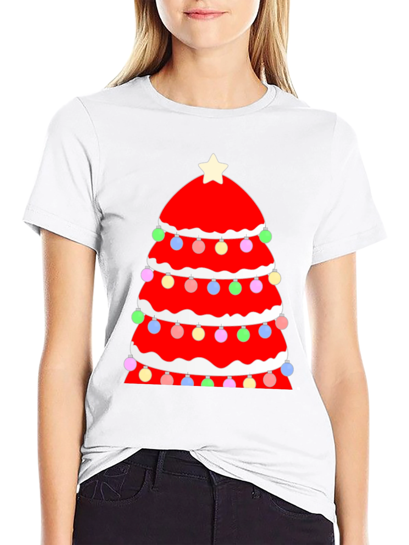 Festive Christmas Tree Graphic Tee