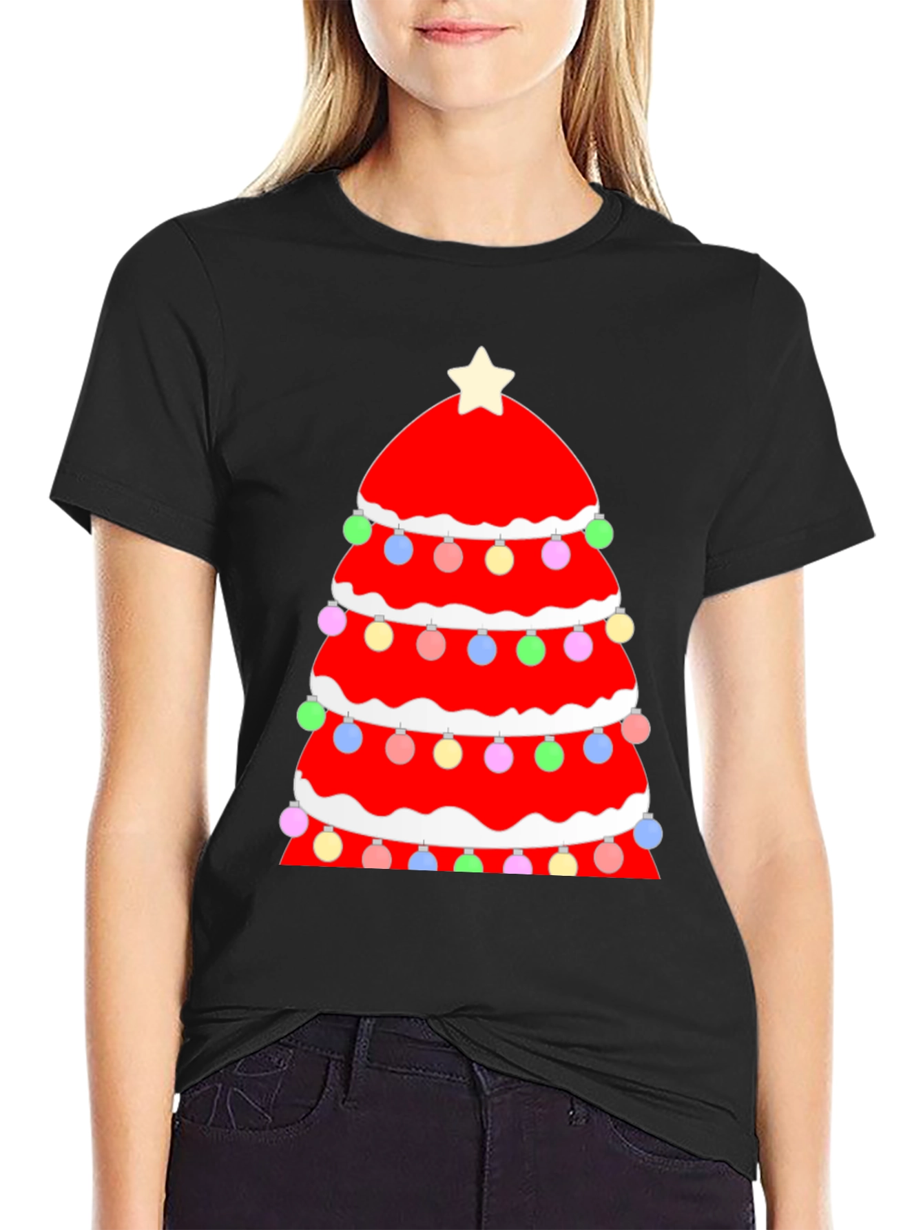 Festive Christmas Tree Graphic Tee