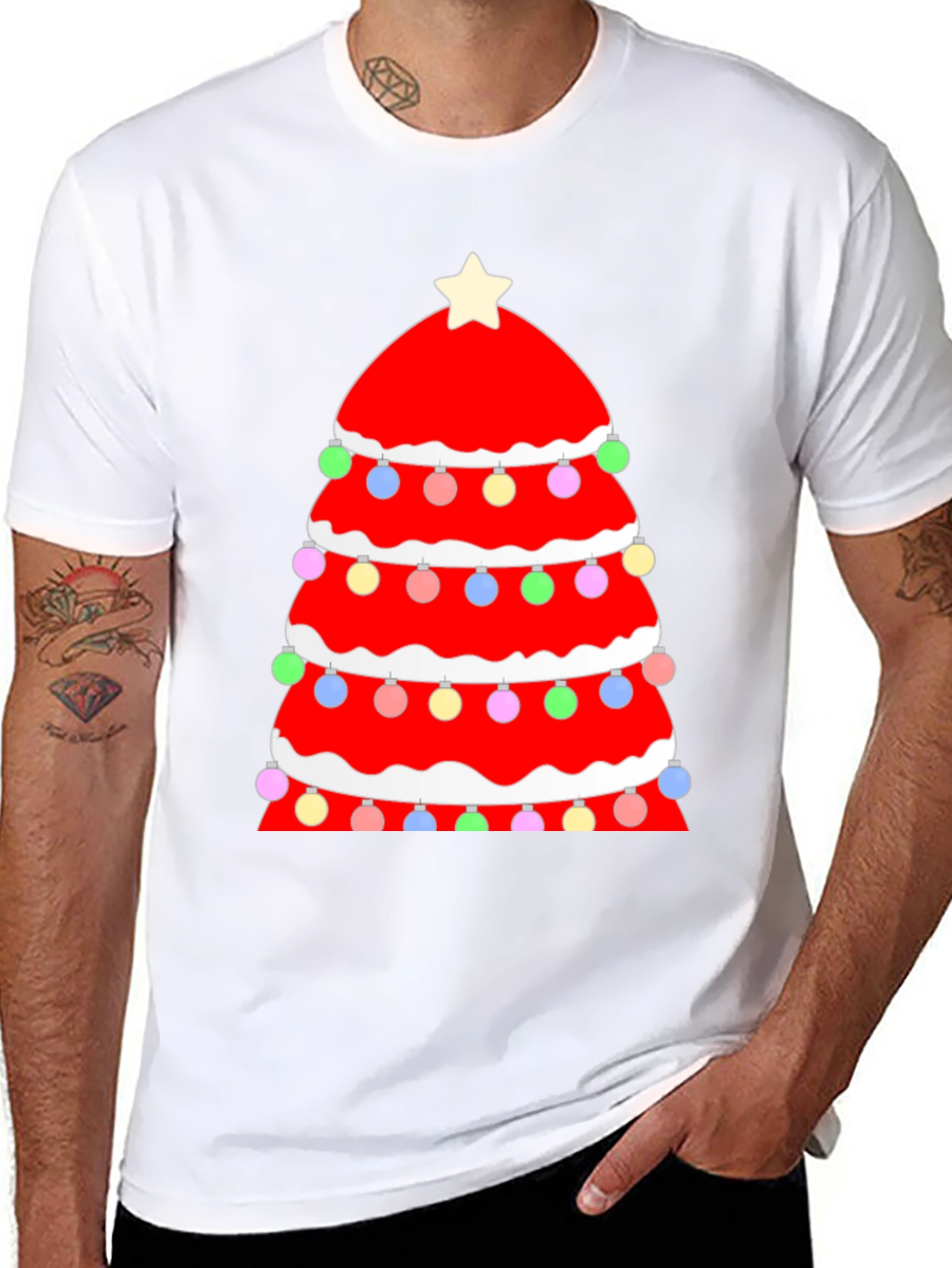 Festive Christmas Tree Graphic Tee
