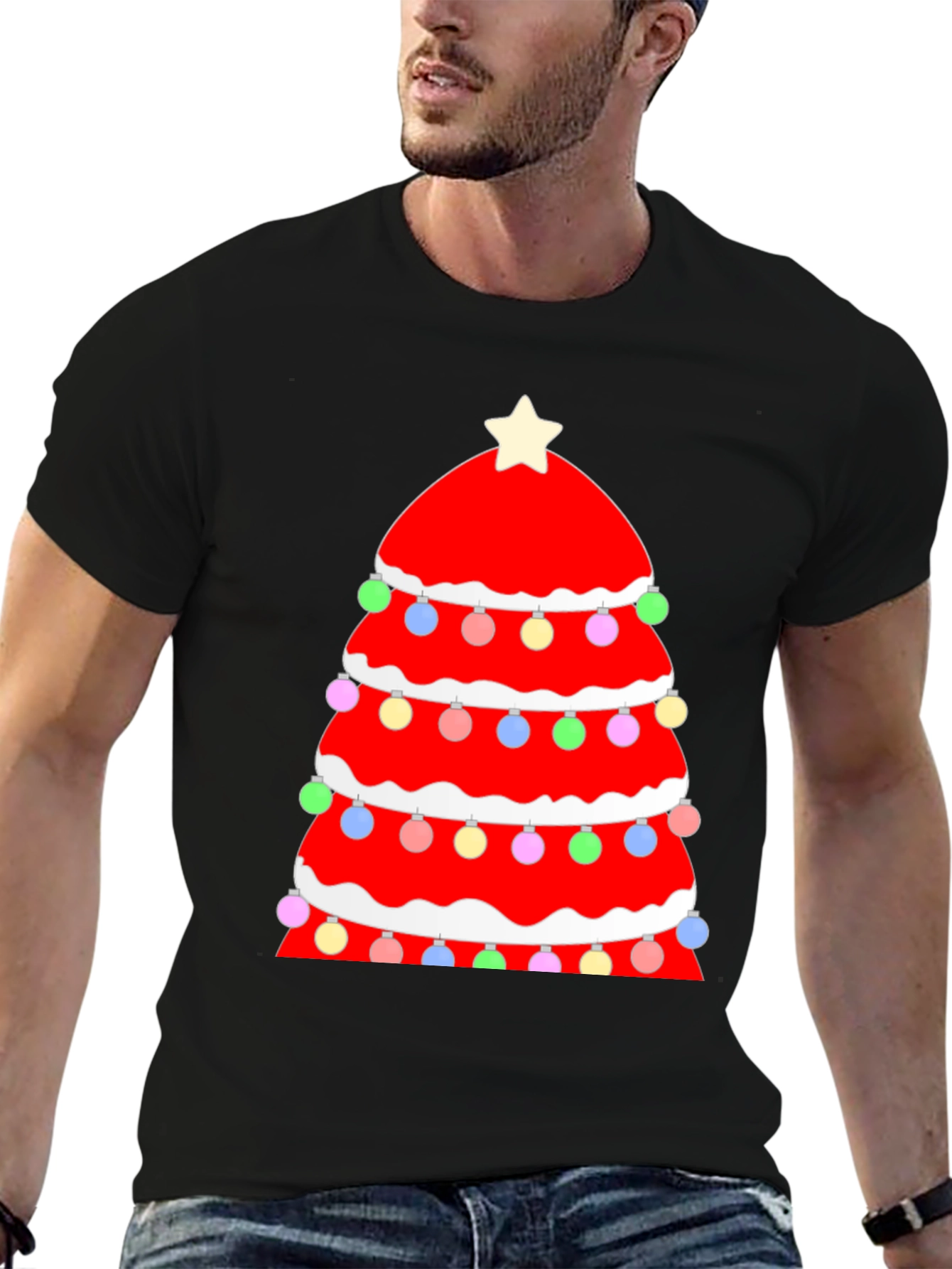 Festive Christmas Tree Graphic Tee