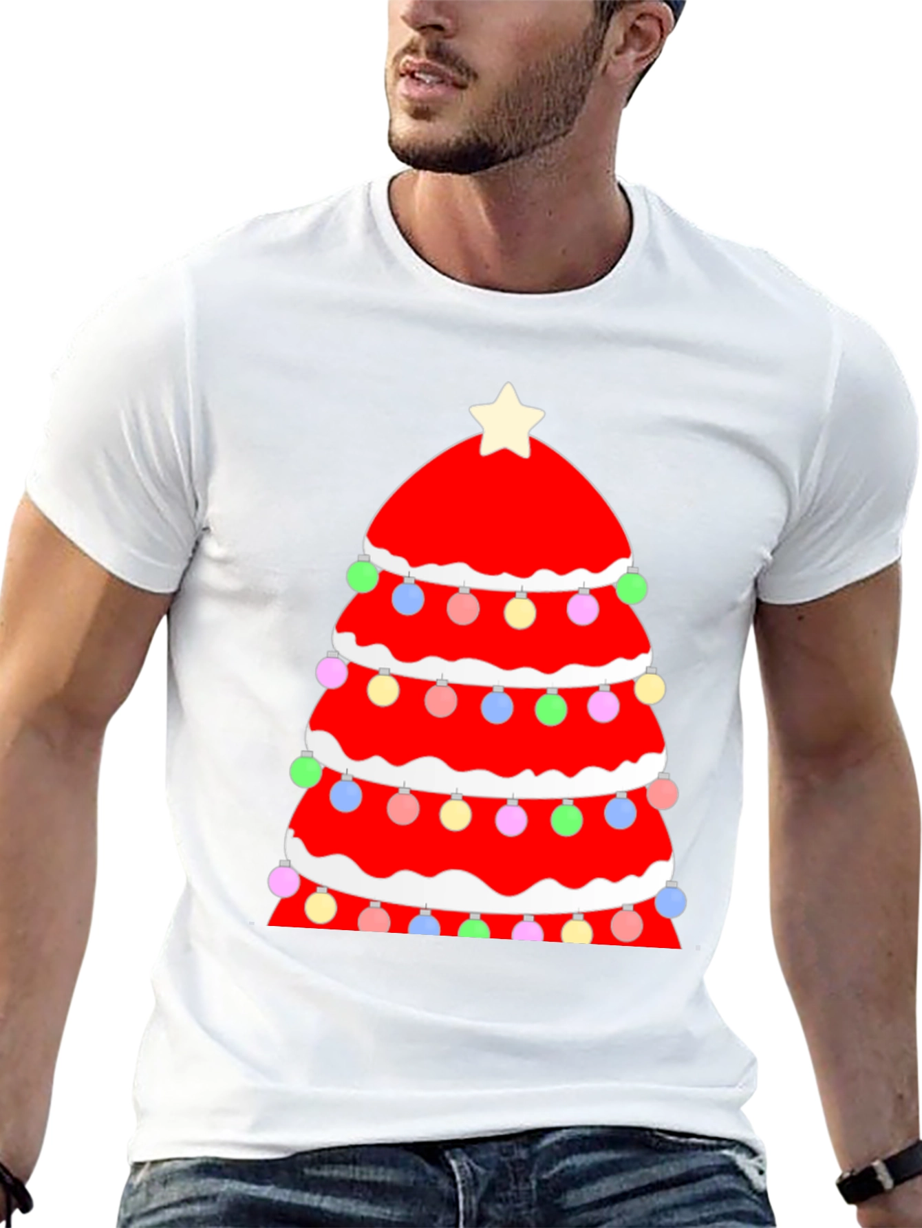 Festive Christmas Tree Graphic Tee
