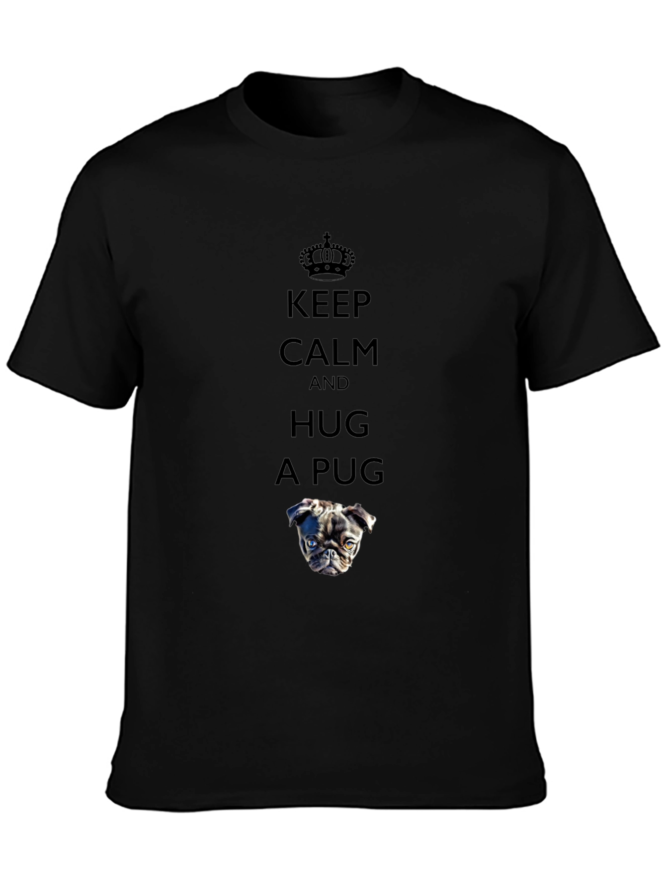 Keep Calm and Hug a Pug Graphic Tee