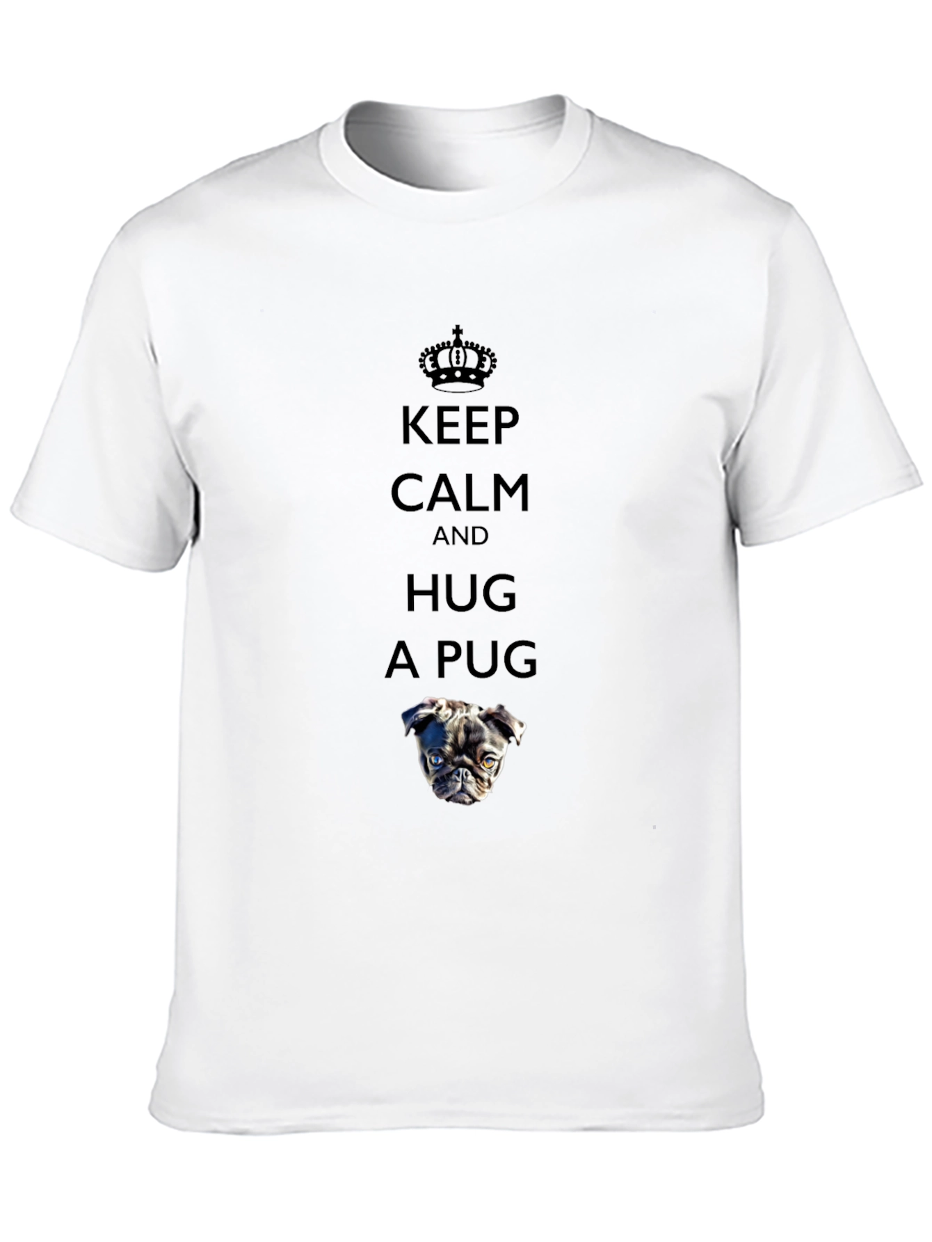 Keep Calm and Hug a Pug Graphic Tee