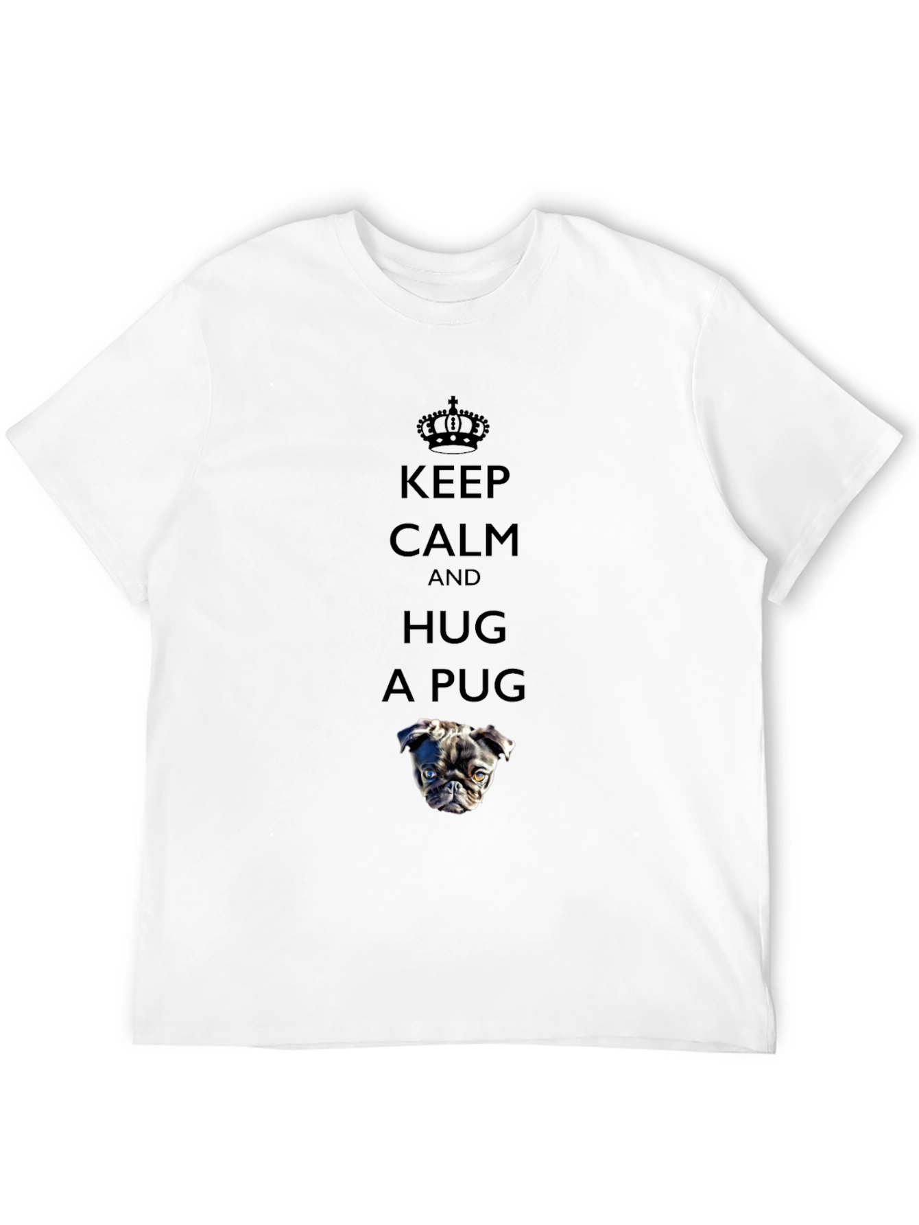 Keep Calm and Hug a Pug Graphic Tee