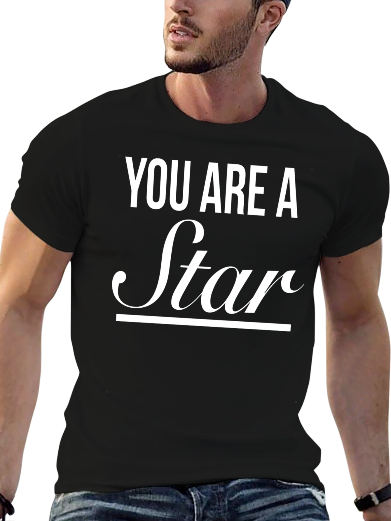 You Are A Star Graphic T-Shirt - Black