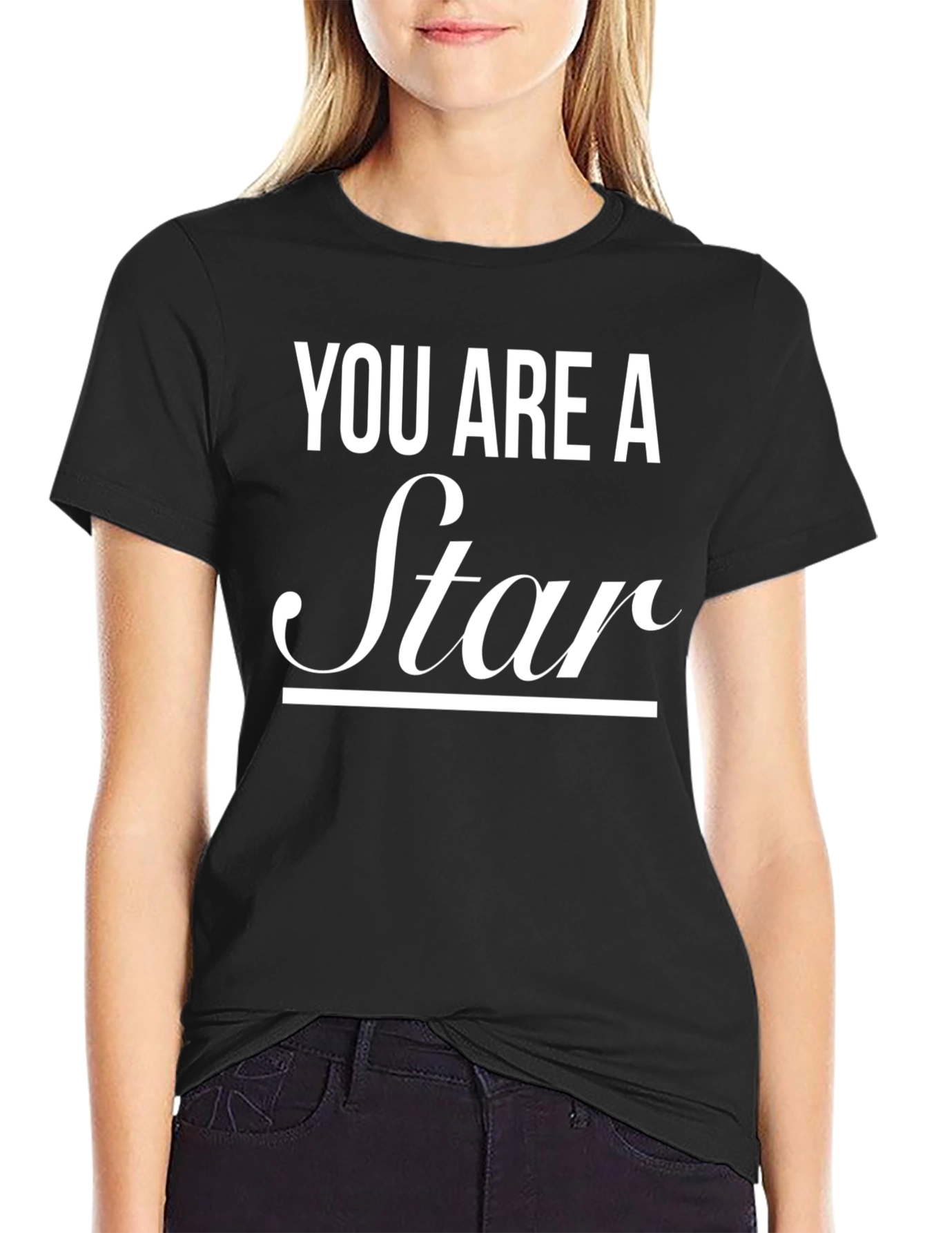 You Are A Star Graphic T-Shirt - Black