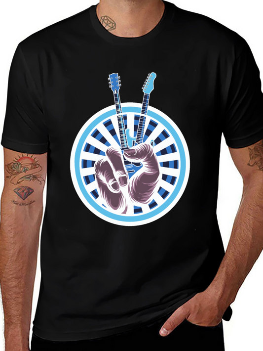 Guitar Peace Sign T-Shirt - Rock On!