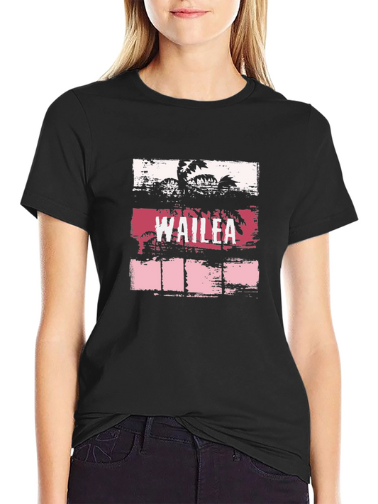 Wailea Palm Tree Graphic T-Shirt - Black