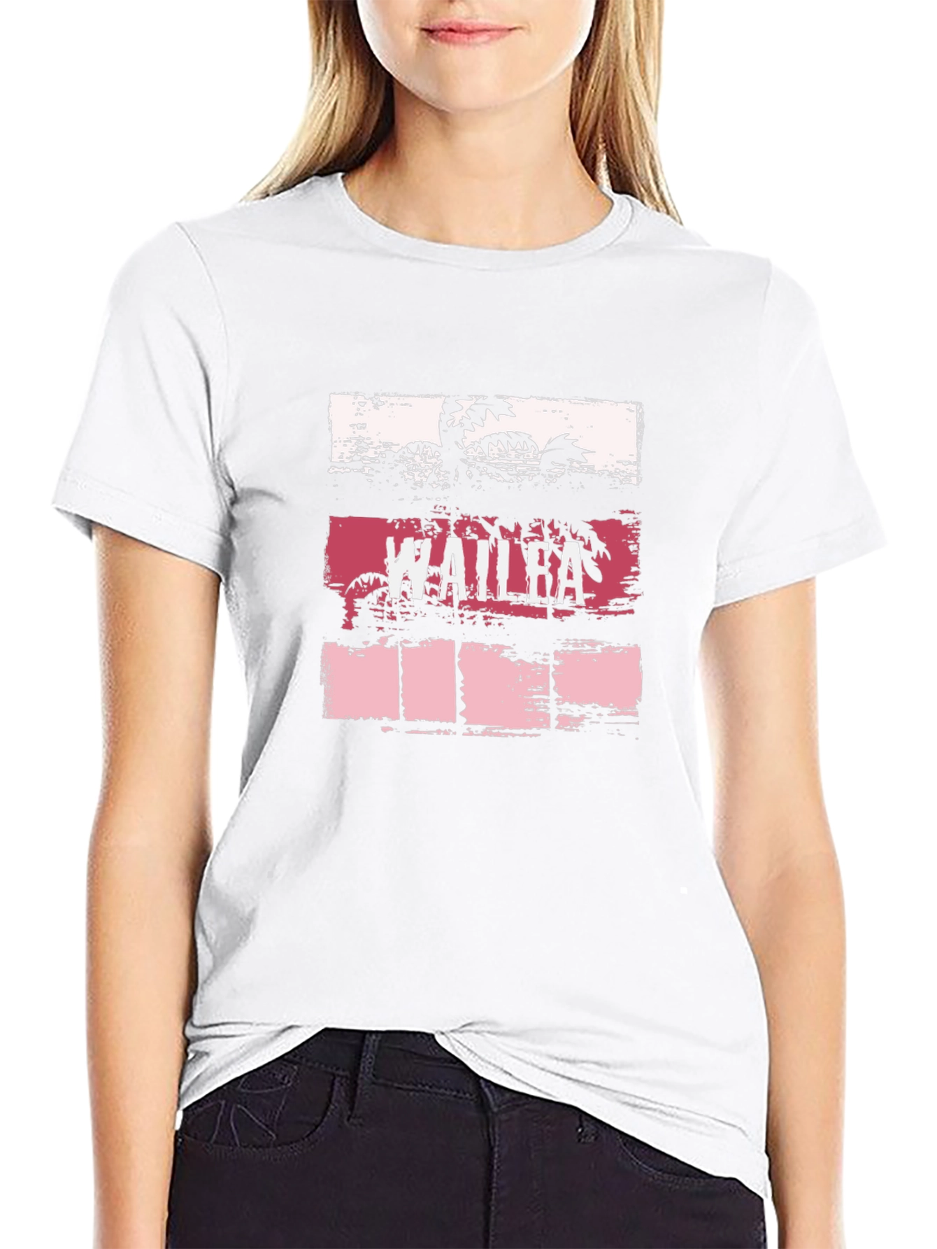 Wailea Palm Tree Graphic T-Shirt - Black