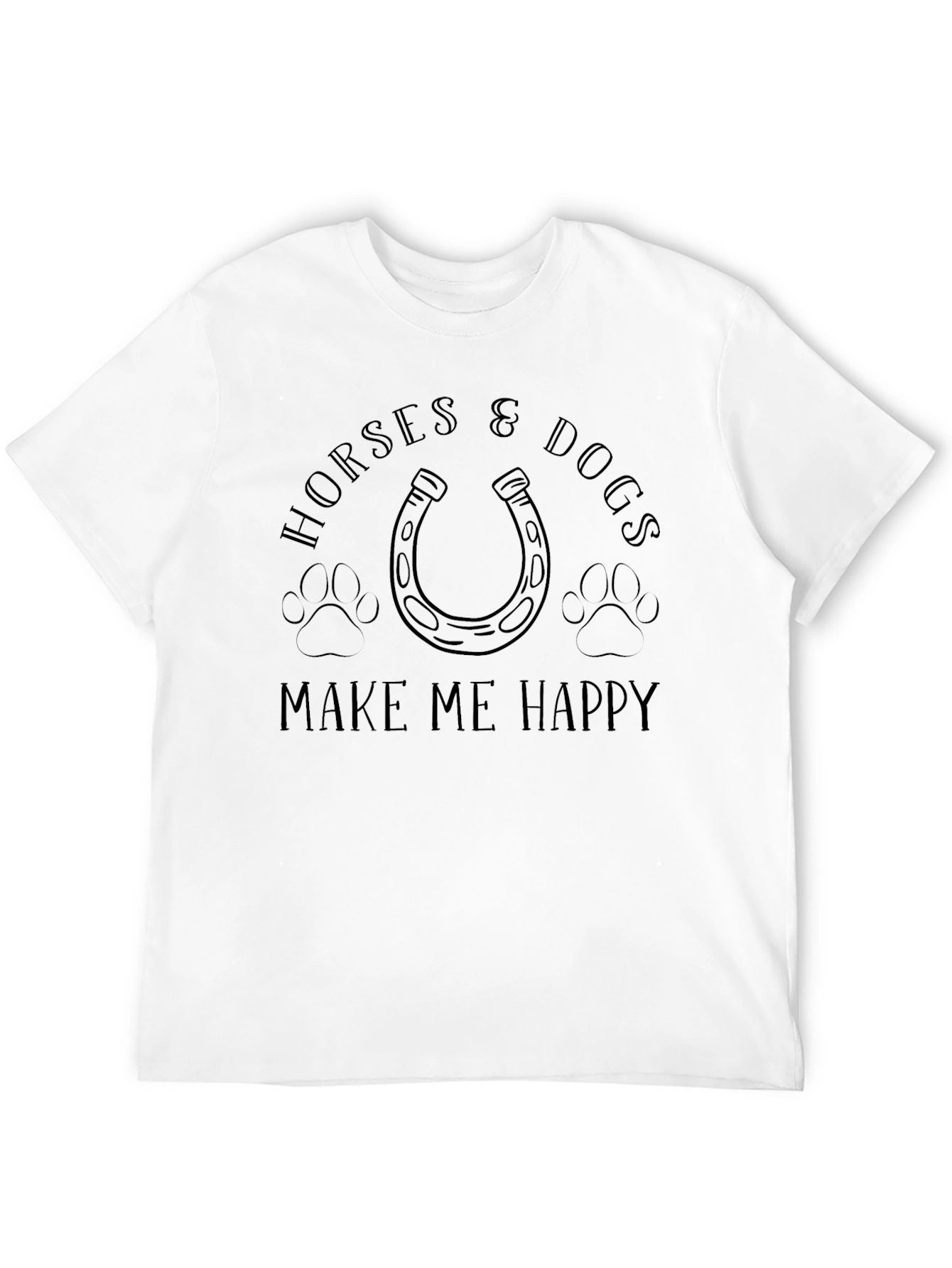 Horses & Dogs Make Me Happy Graphic Tee
