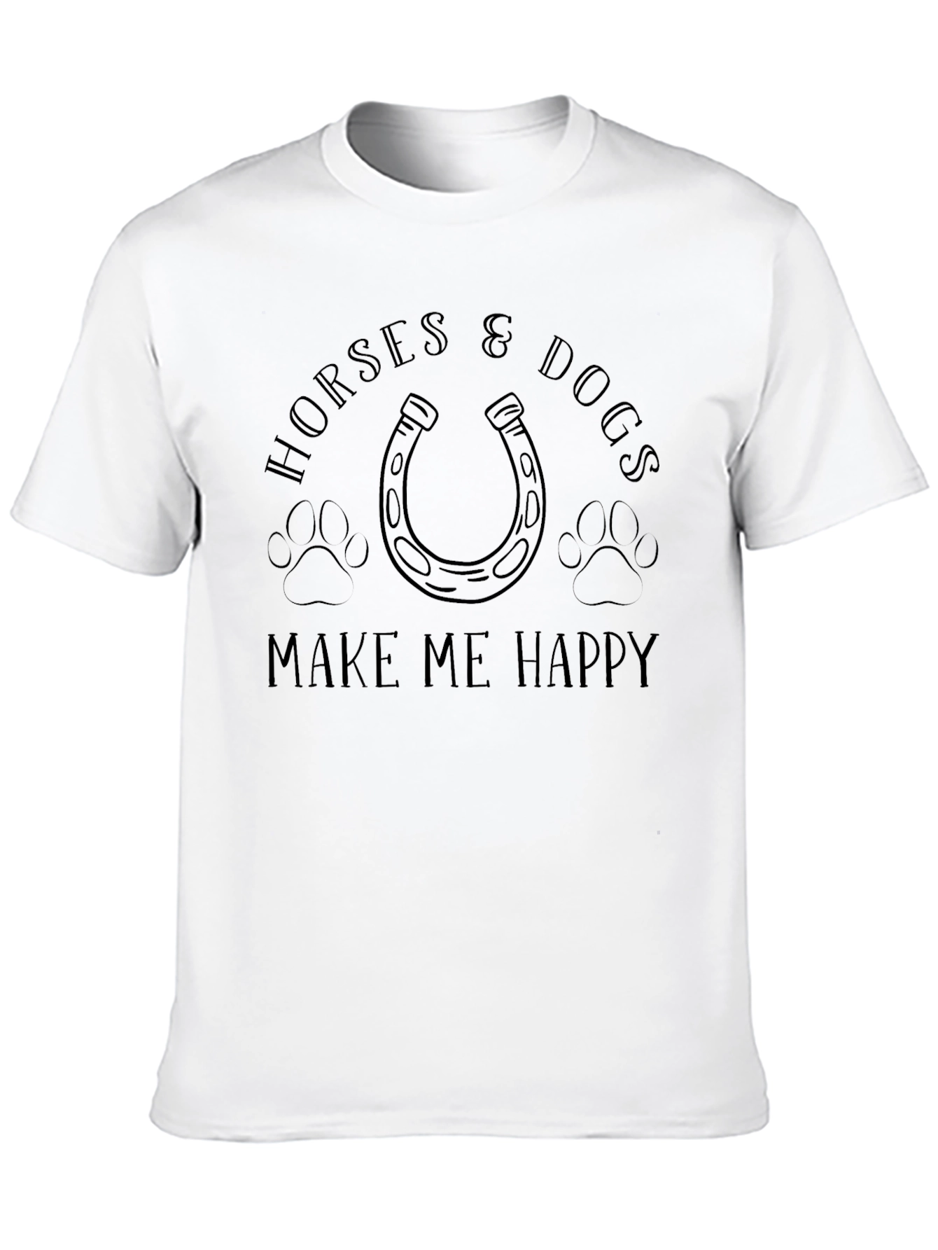 Horses & Dogs Make Me Happy Graphic Tee
