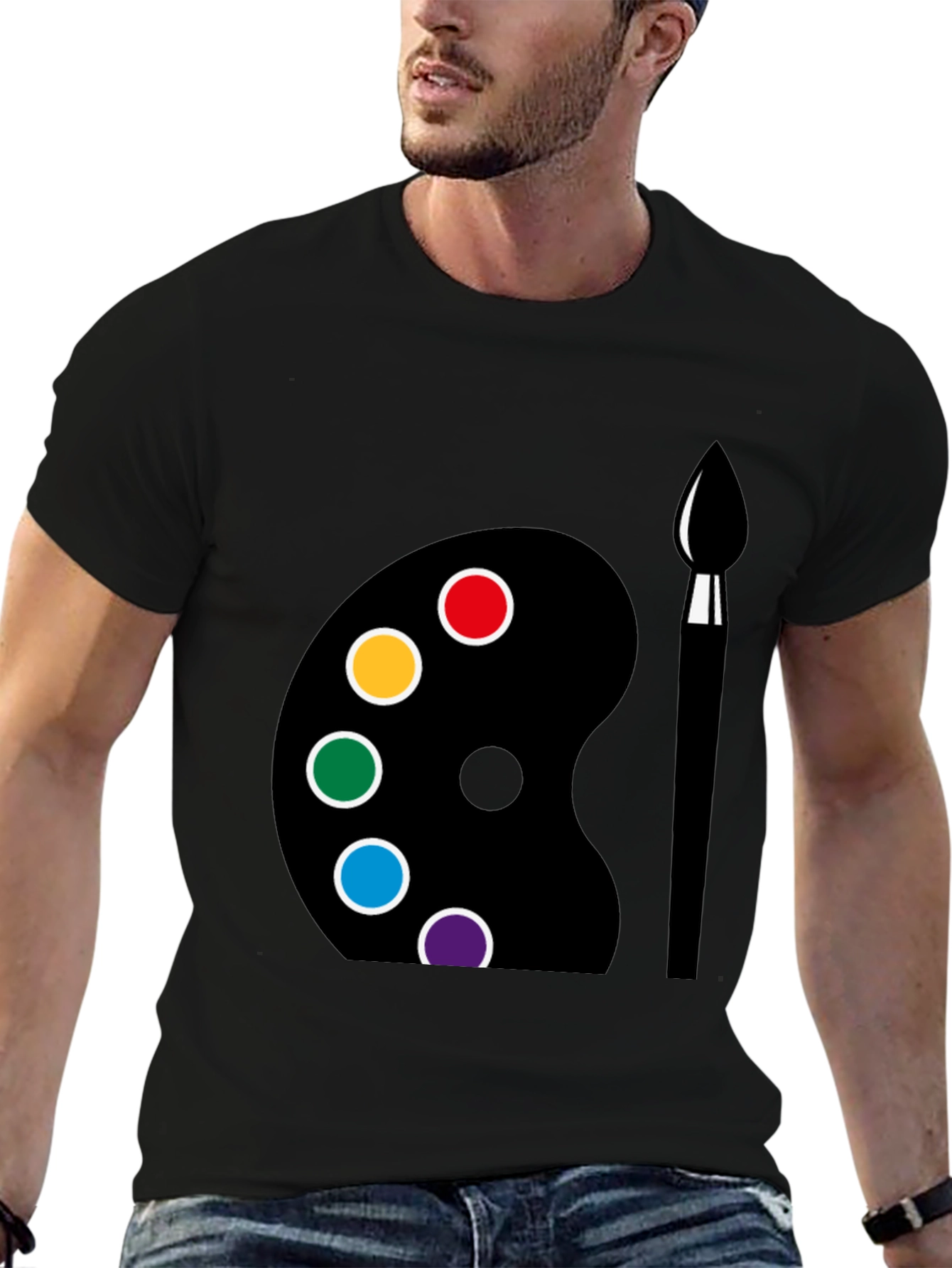 Art Palette Graphic Tee - Creative Design